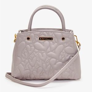 NWT BETSEY JOHNSON GREY SATCHEL PURSE